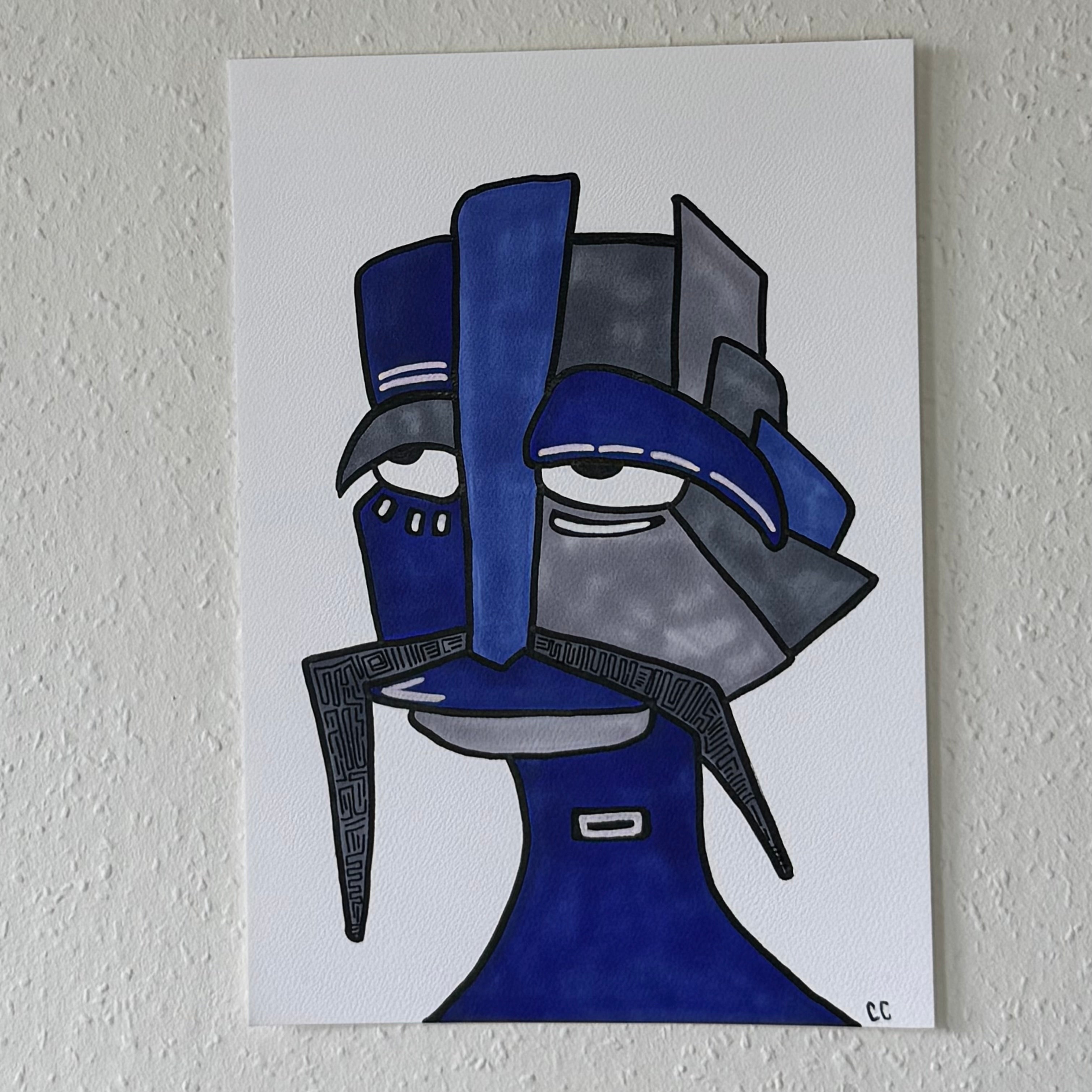 A4 Tekening “Blauwe Dinsdag”