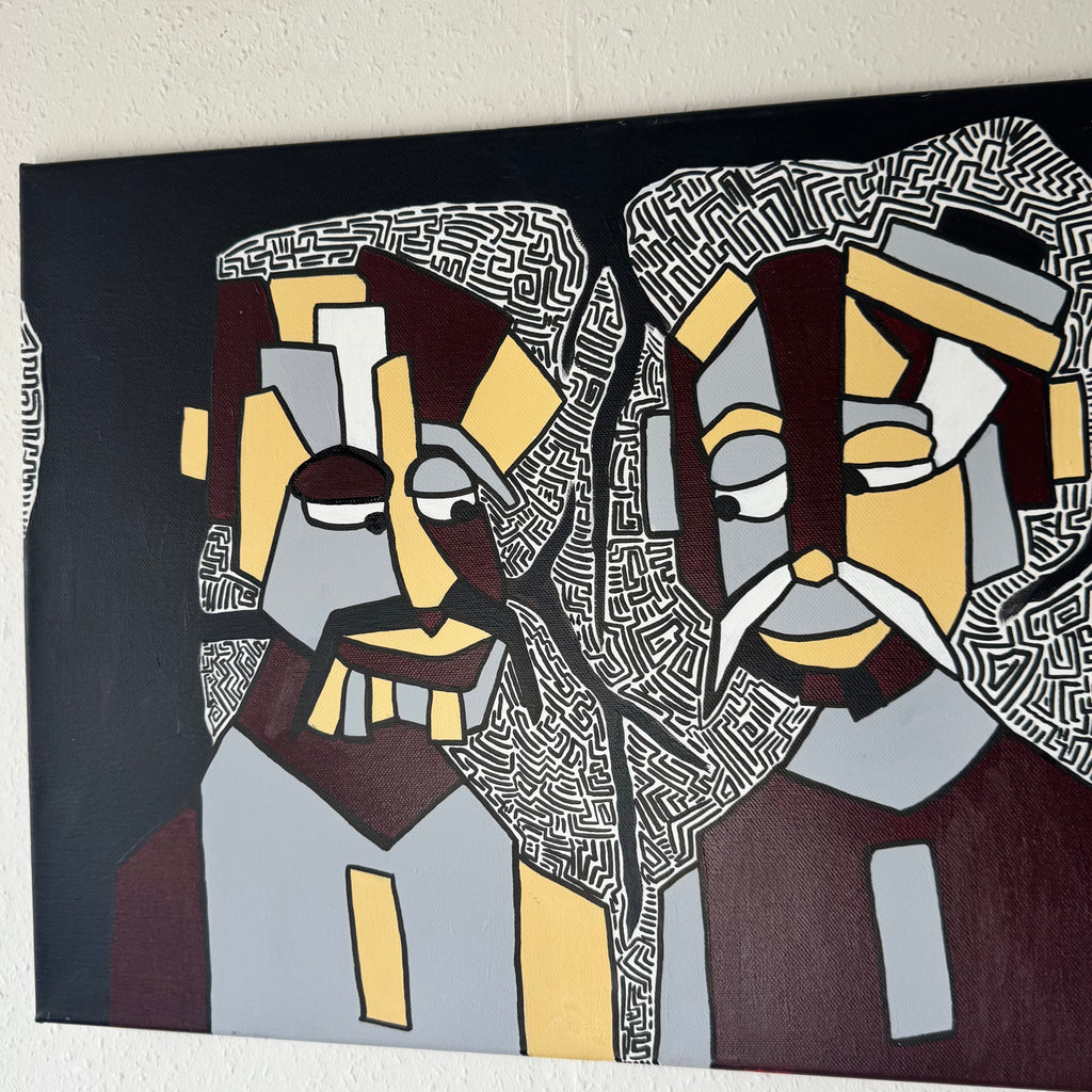Het Gesprek onder de Boom 40x50 cm