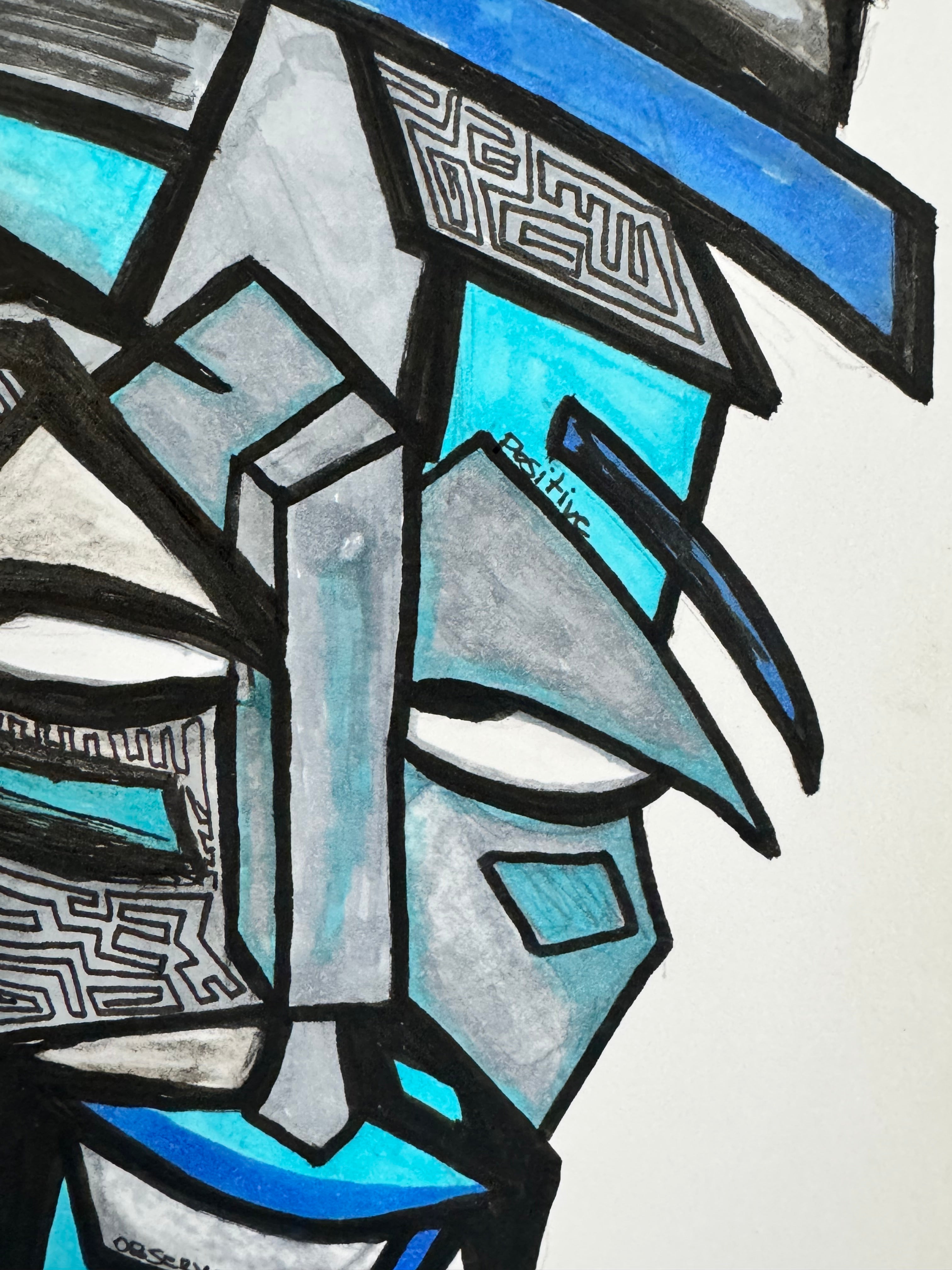 A4 Tekening “De Observeerder”