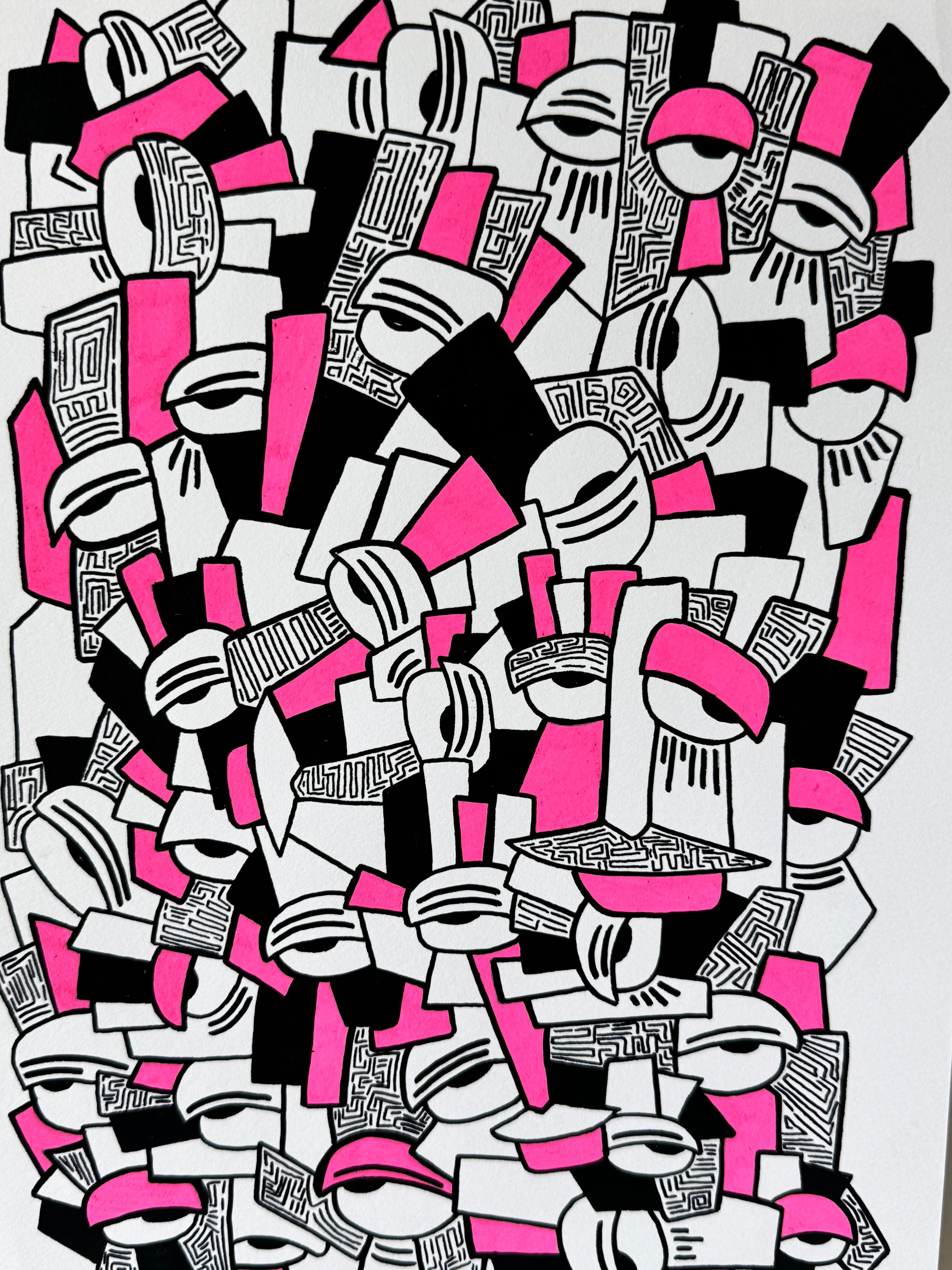 A4 Tekening “Gedachtes in de Sleutelstad”