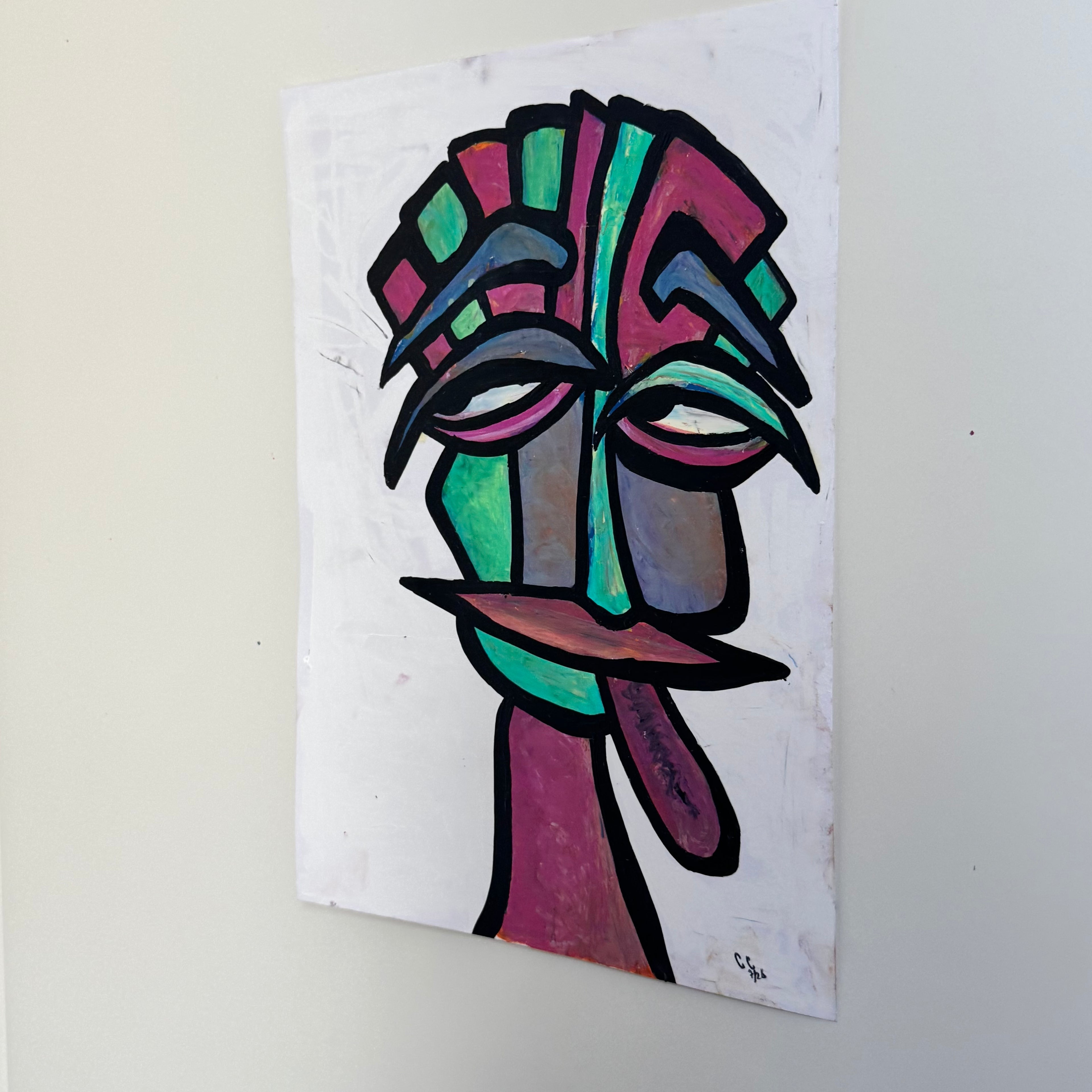 “Waarom steek je jouw tong uit?”  29,7x42 cm