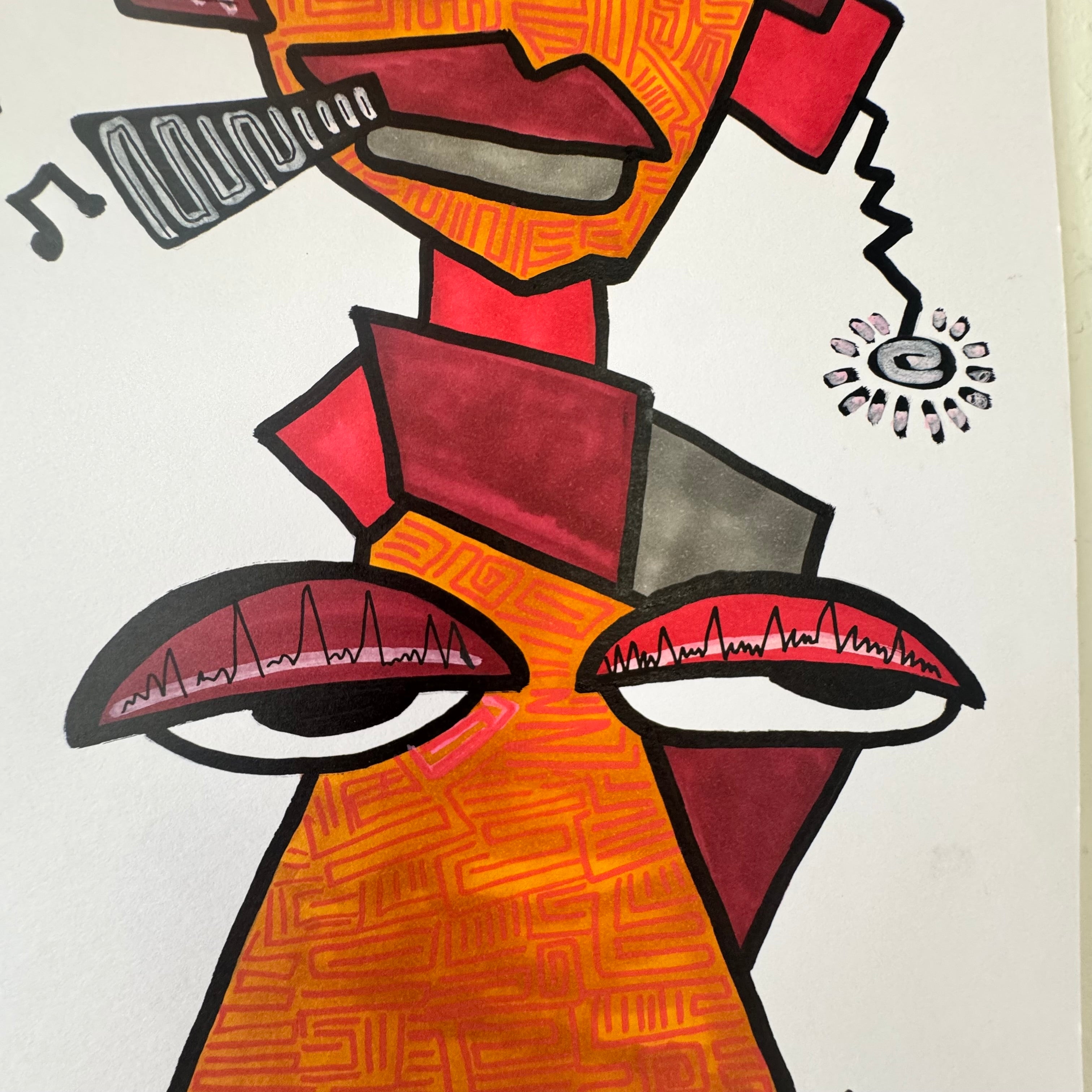 A4 Tekening Framed “De Pottenkijkers”