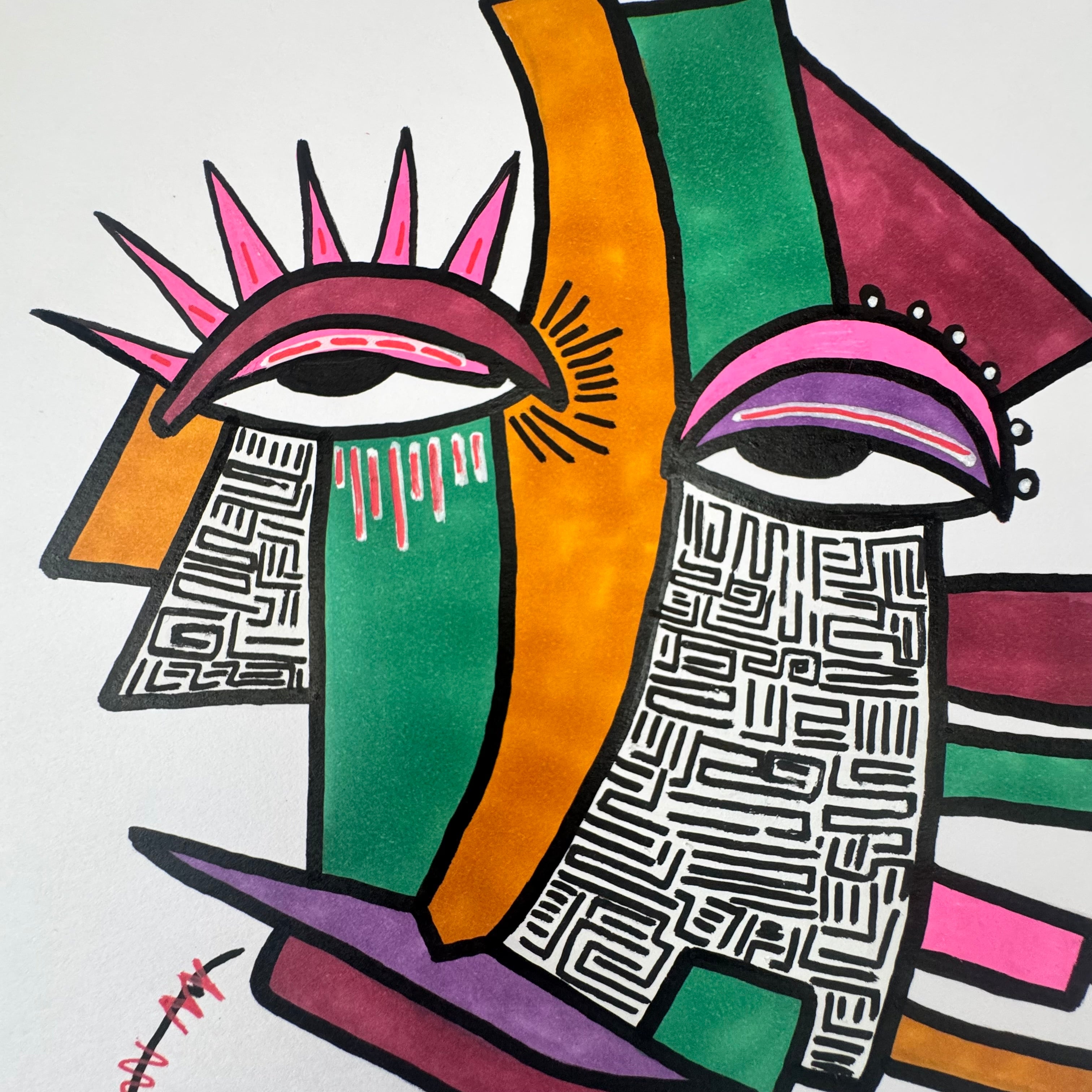 A4 Tekening “Hengelen op Maandag”