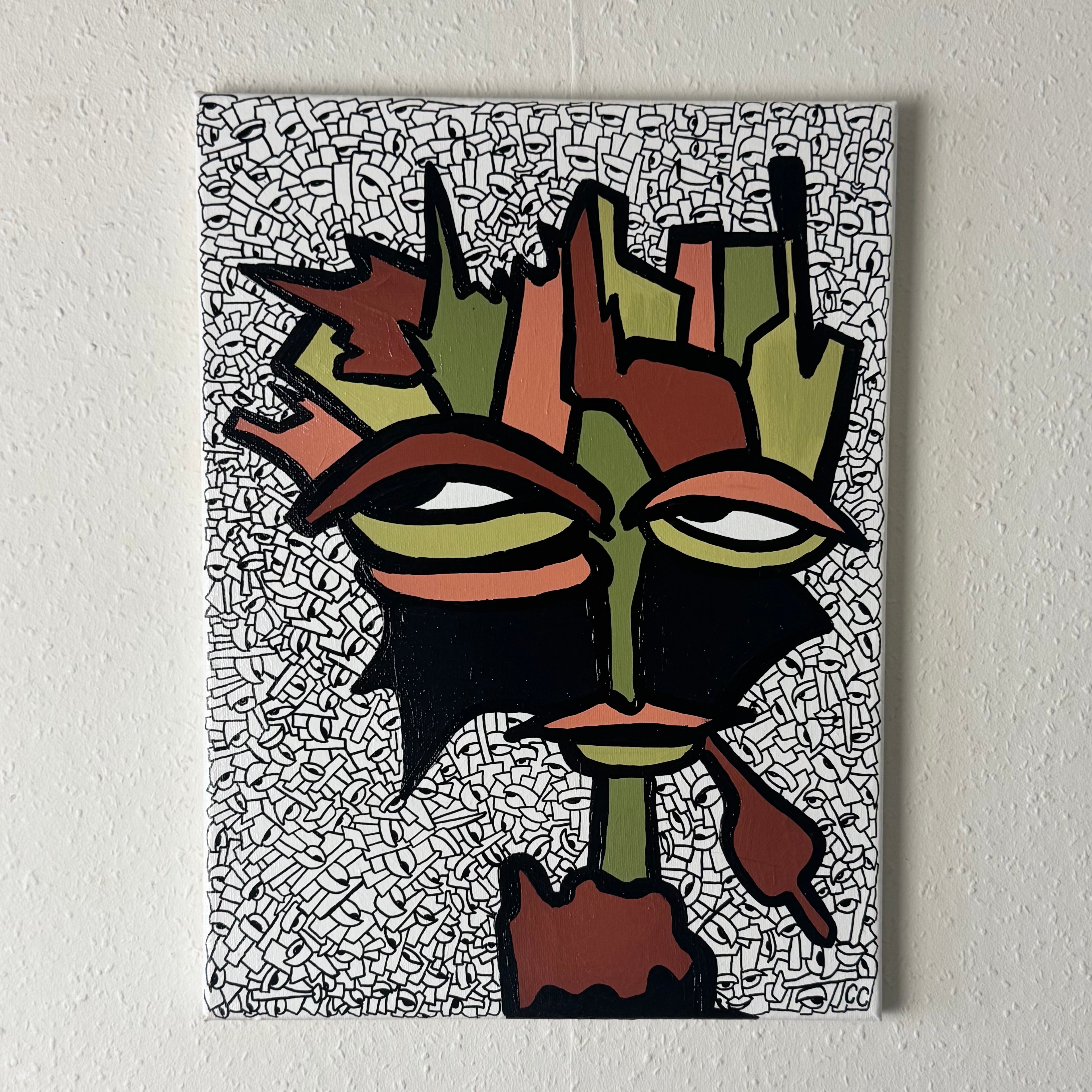“Hier een Droge Vinger” 30x40 cm