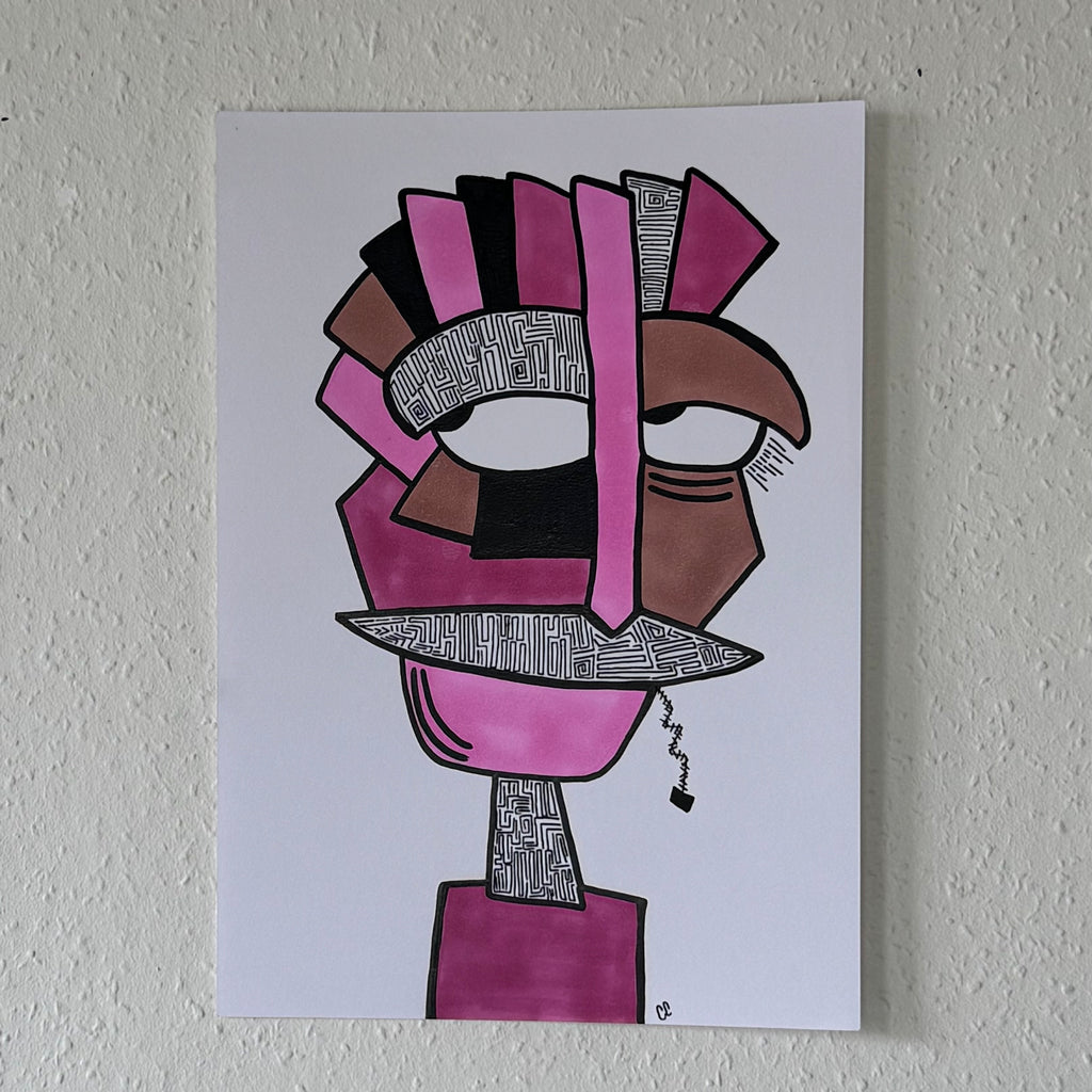 A4 Tekening “Gedachtes in de Sleutelstad”