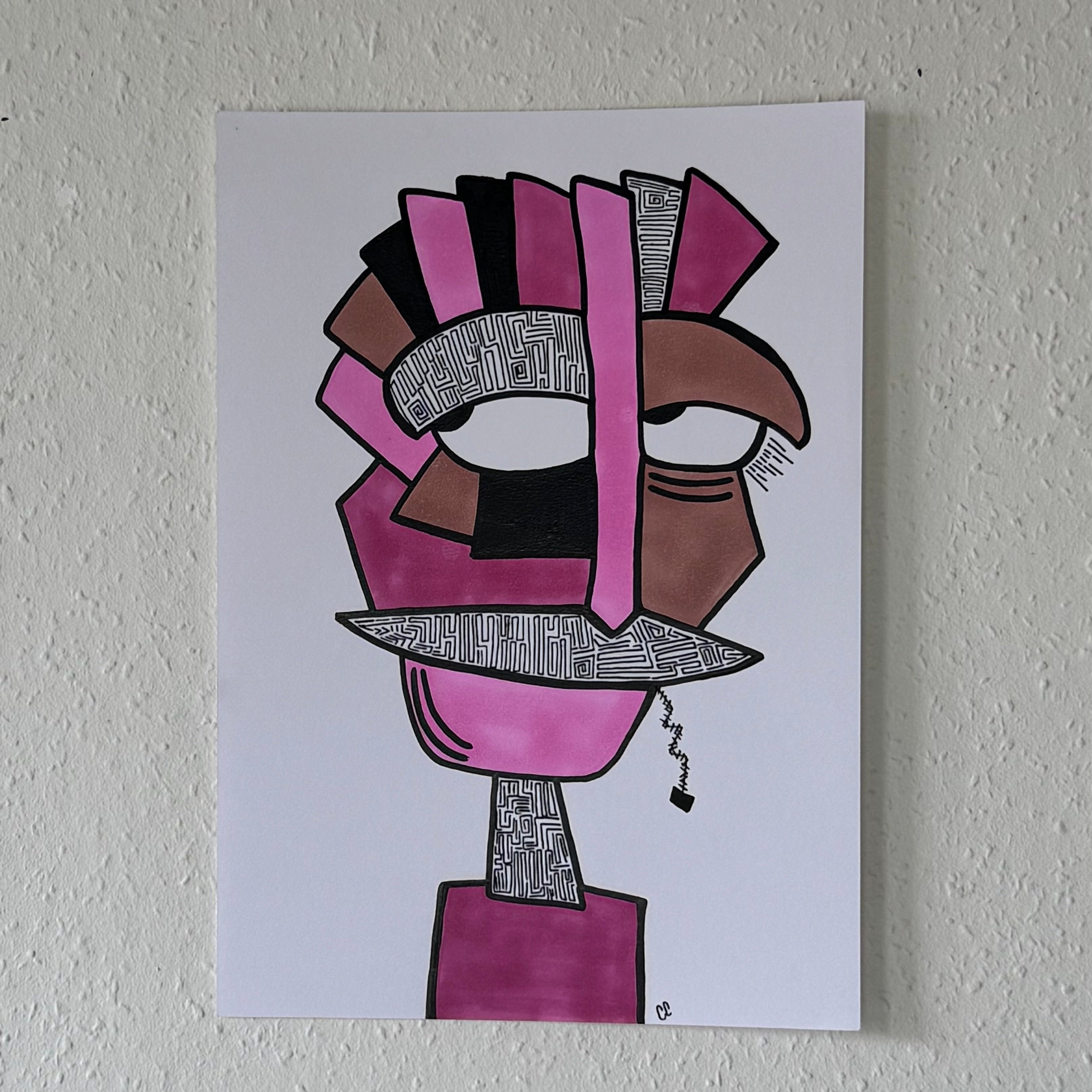 A4 Tekening “Gedachtes in de Sleutelstad”