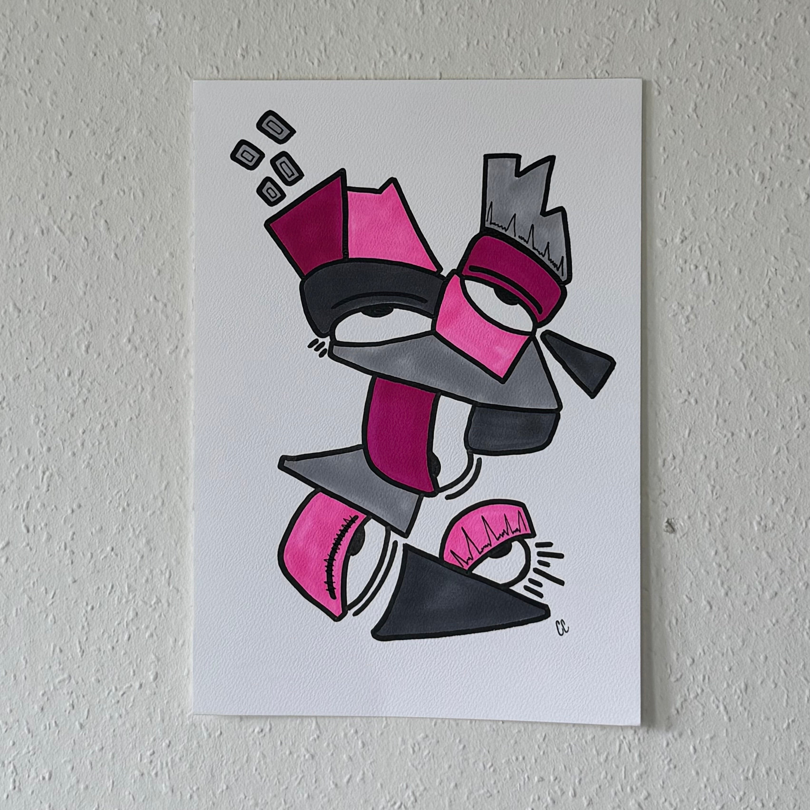 A4 Tekening “De Blinde Hartslag”
