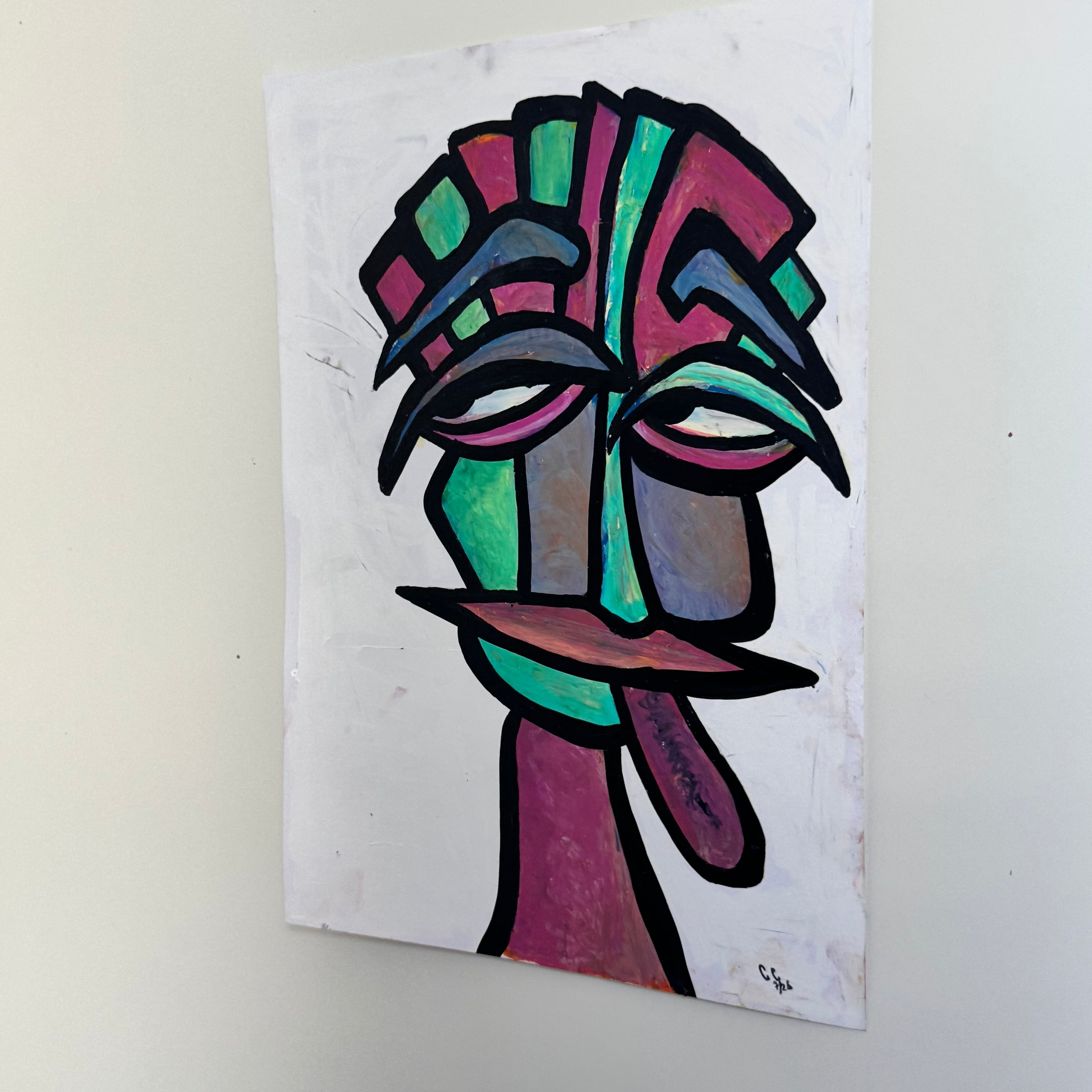 “Waarom steek je jouw tong uit?”  29,7x42 cm