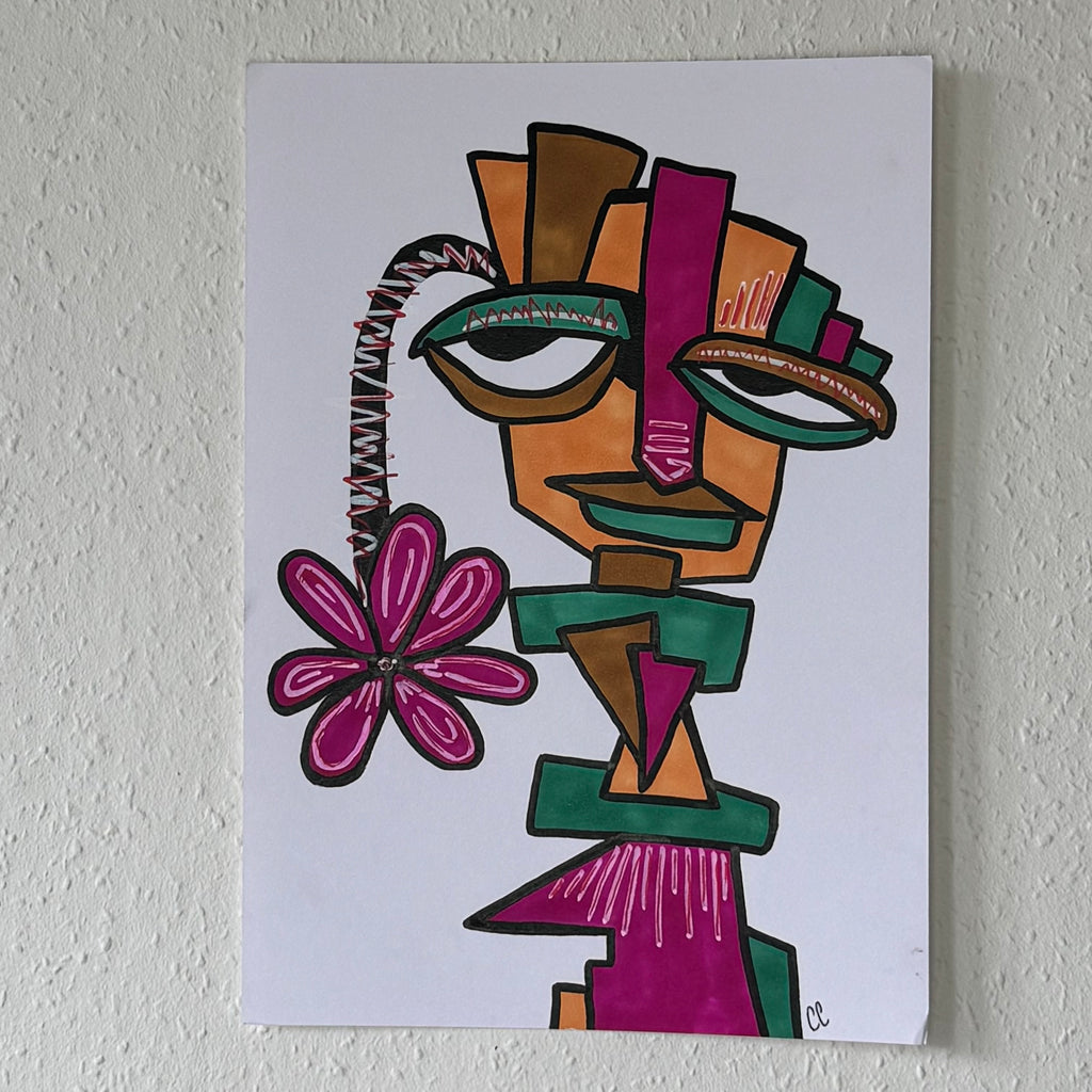 A4 Tekening “De Bloem uit het Brein”