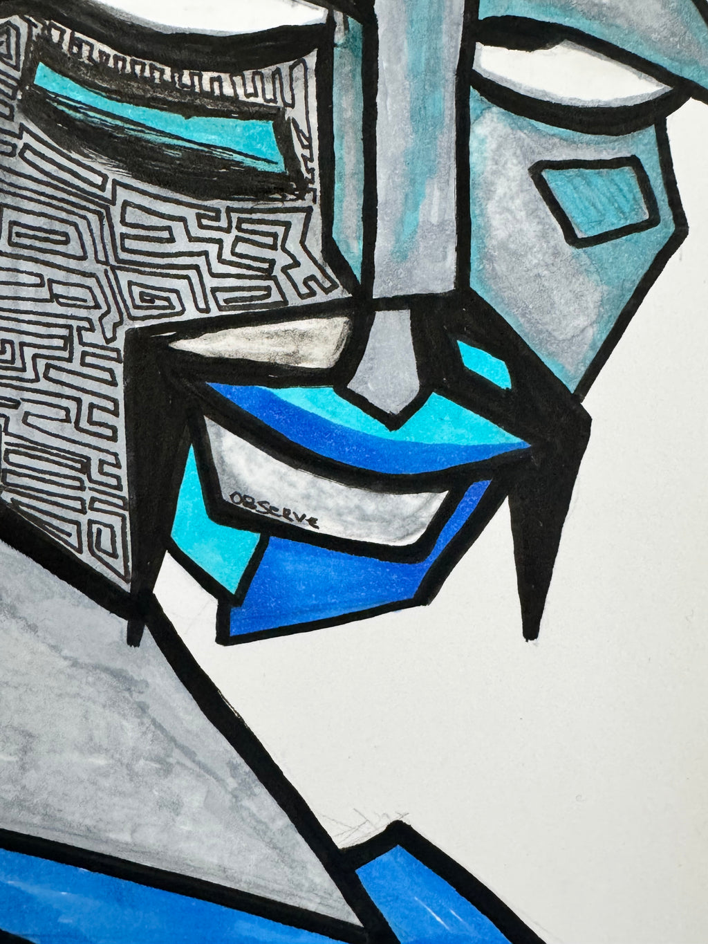 A4 Tekening “De Observeerder”