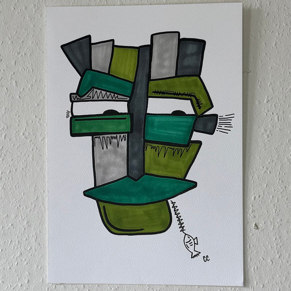 A4 Tekening “Het Weggegeven Gras”