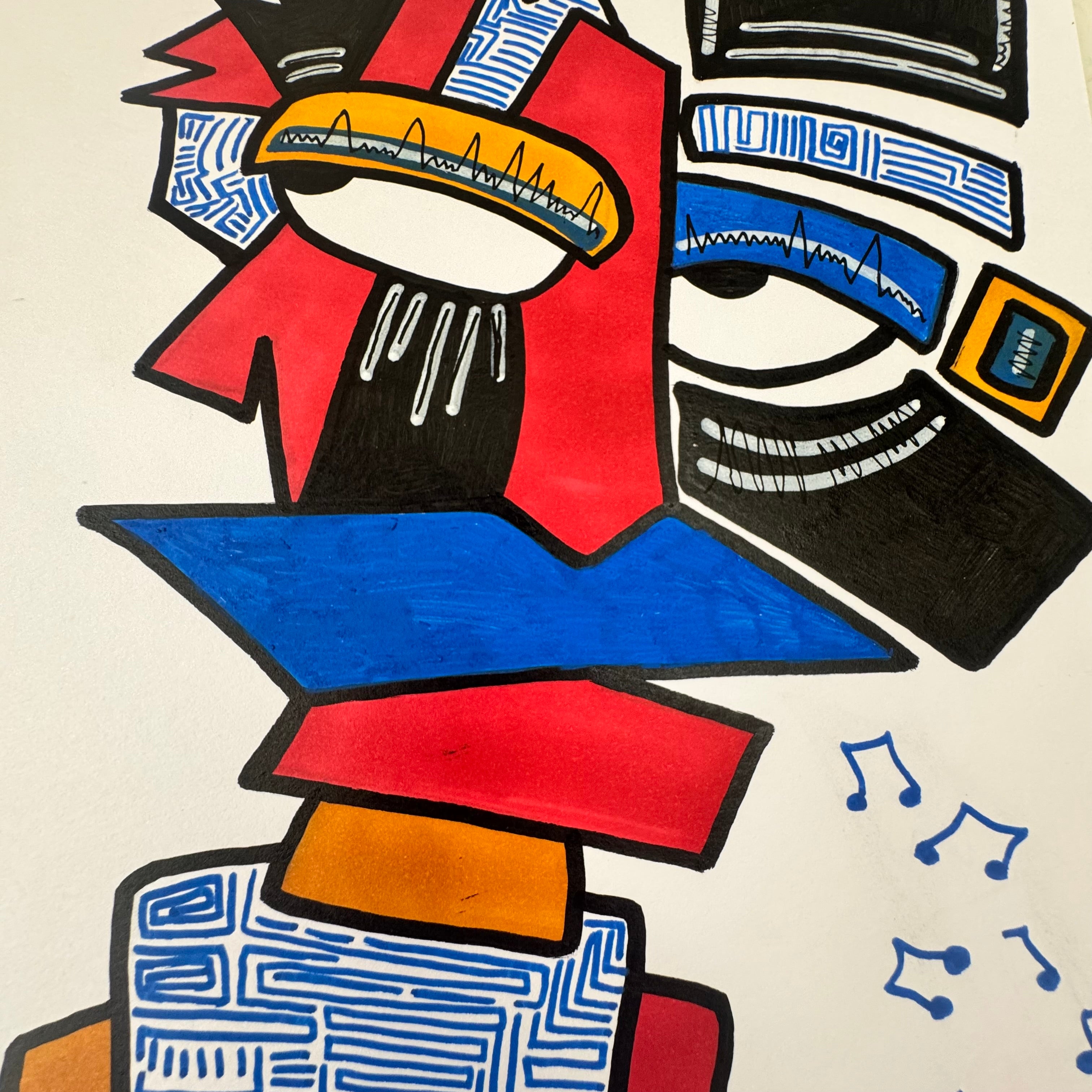 A4 Tekening “De Koning van de Noten”