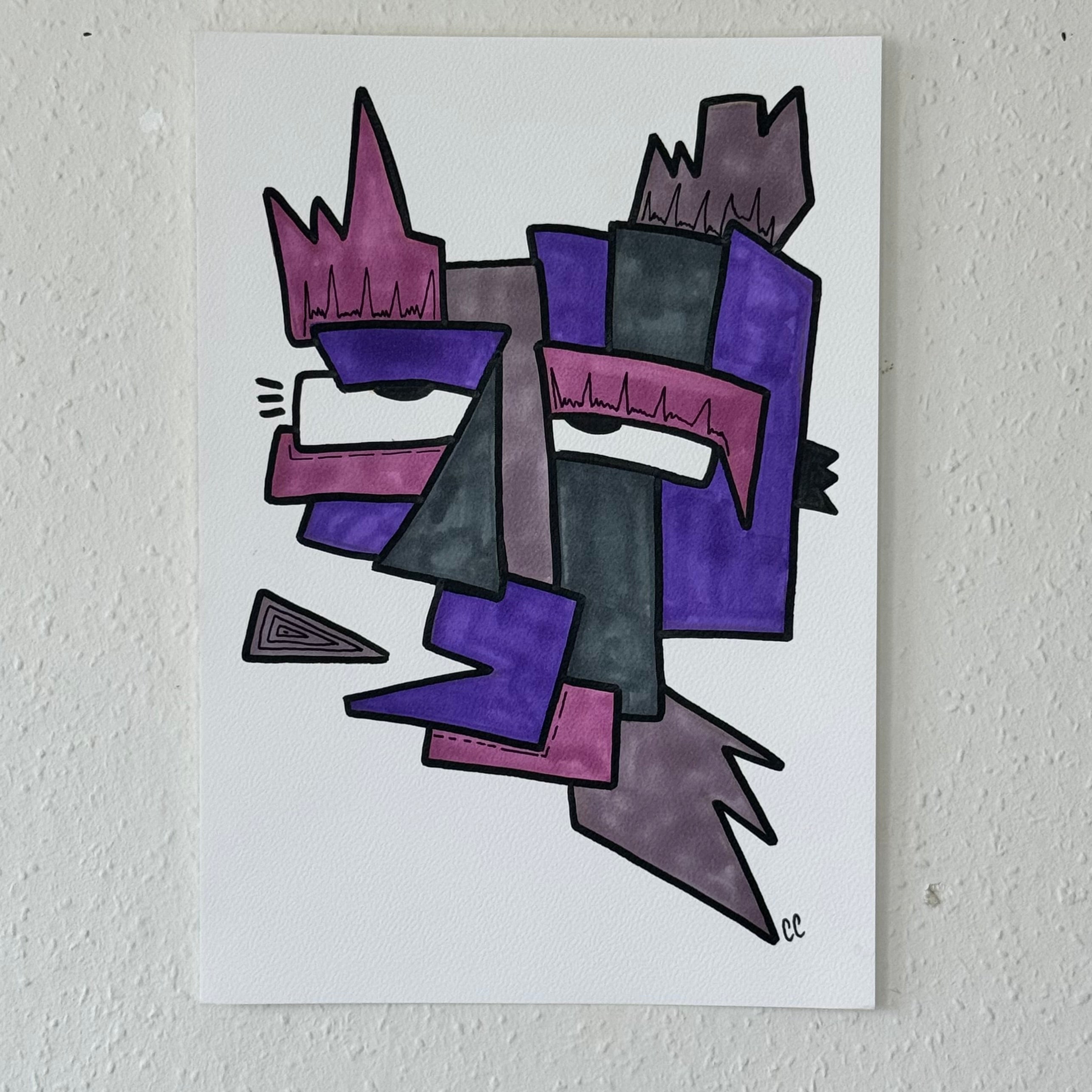 A4 Tekening “Degene Sprak Woorden Als Ruiten”