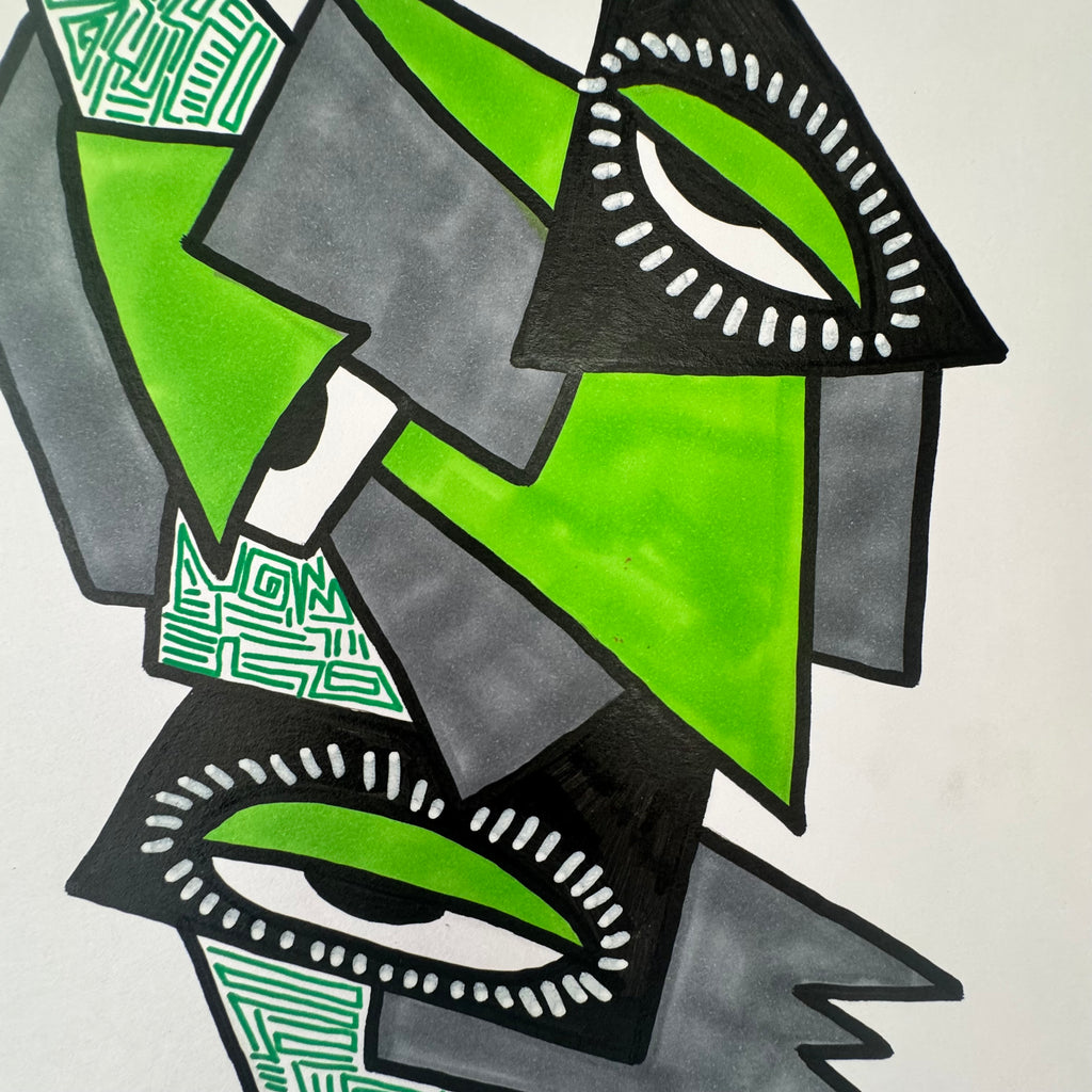 A4 Tekening “De Drie Ogen”