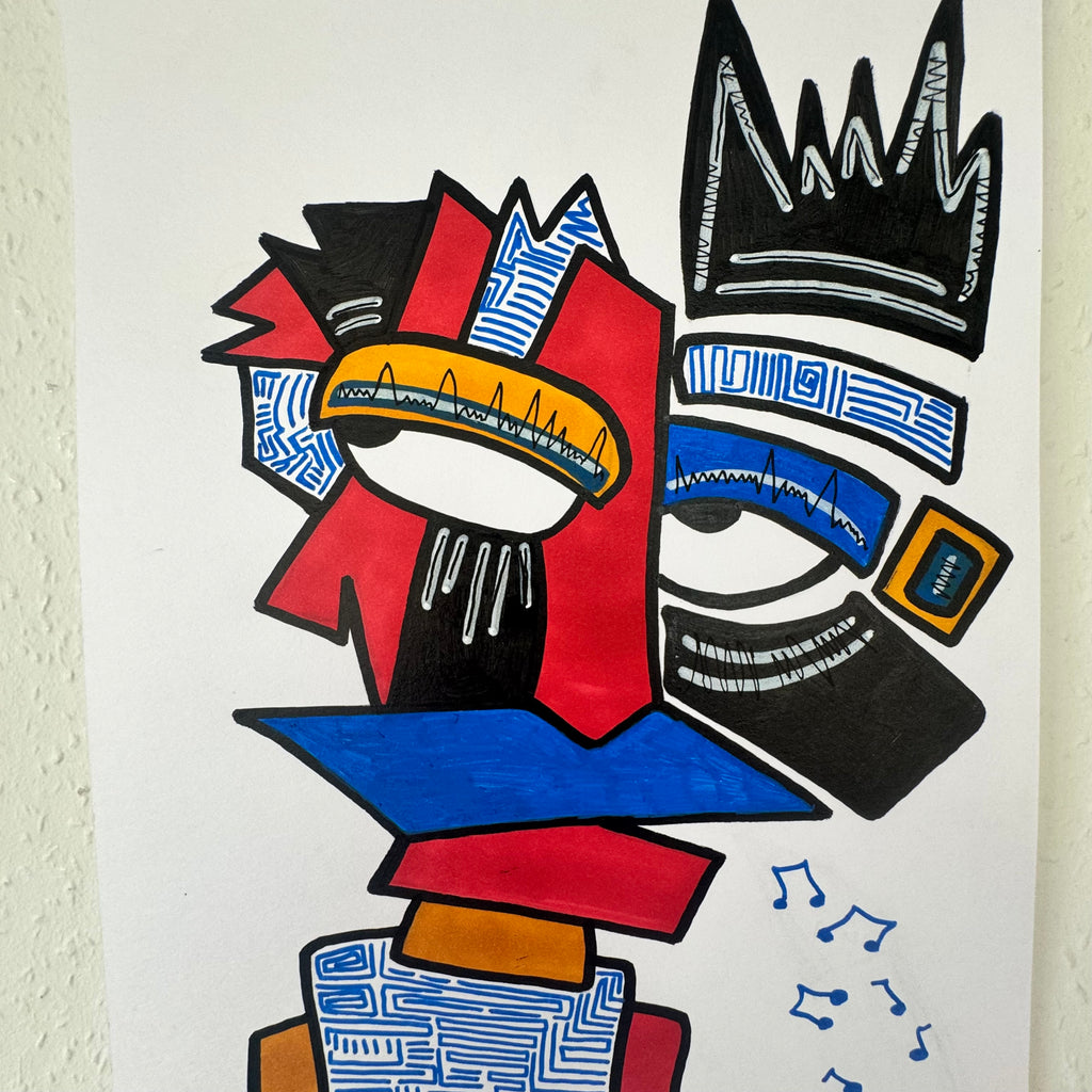A4 Tekening “De Koning van de Noten”