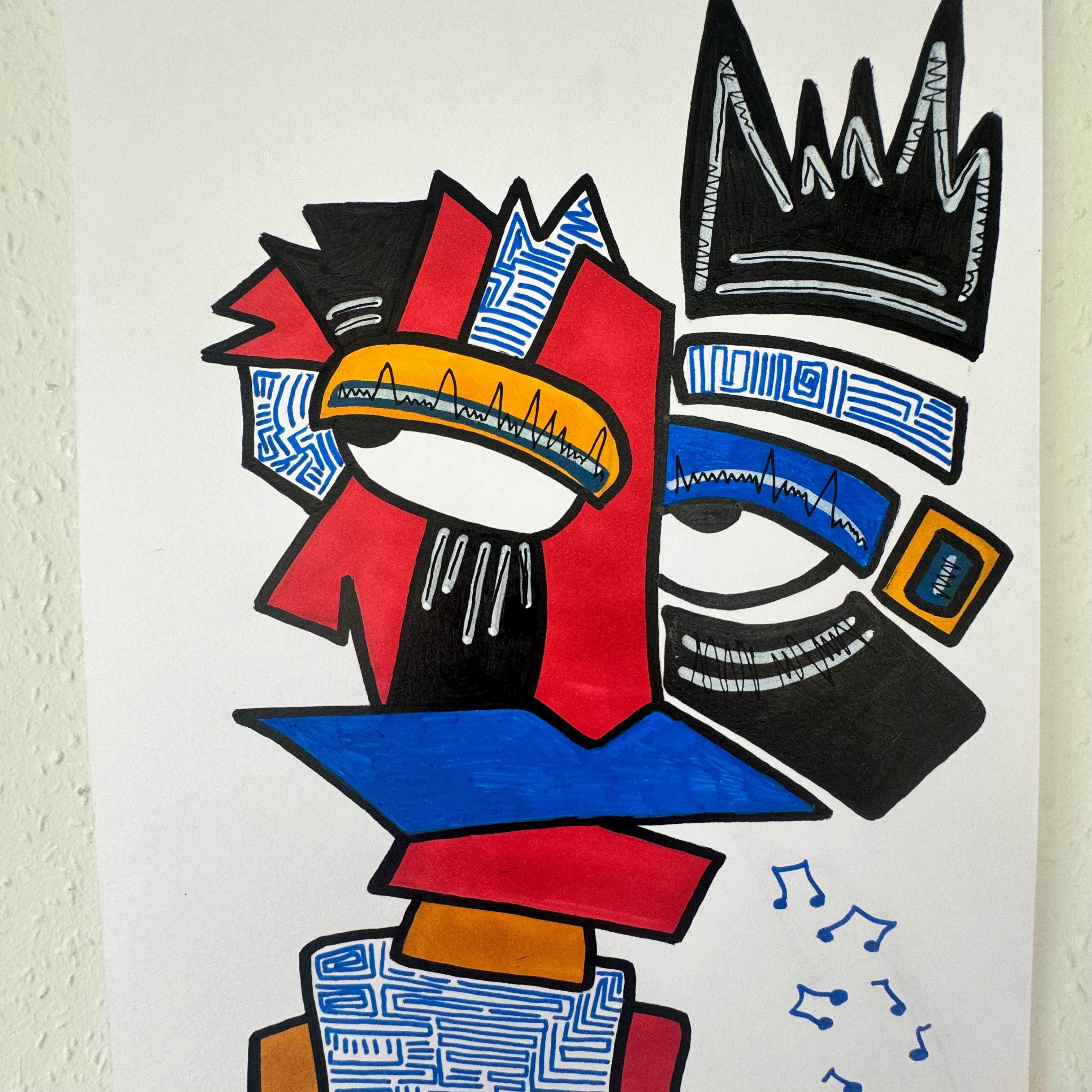 A4 Tekening “De Koning van de Noten”