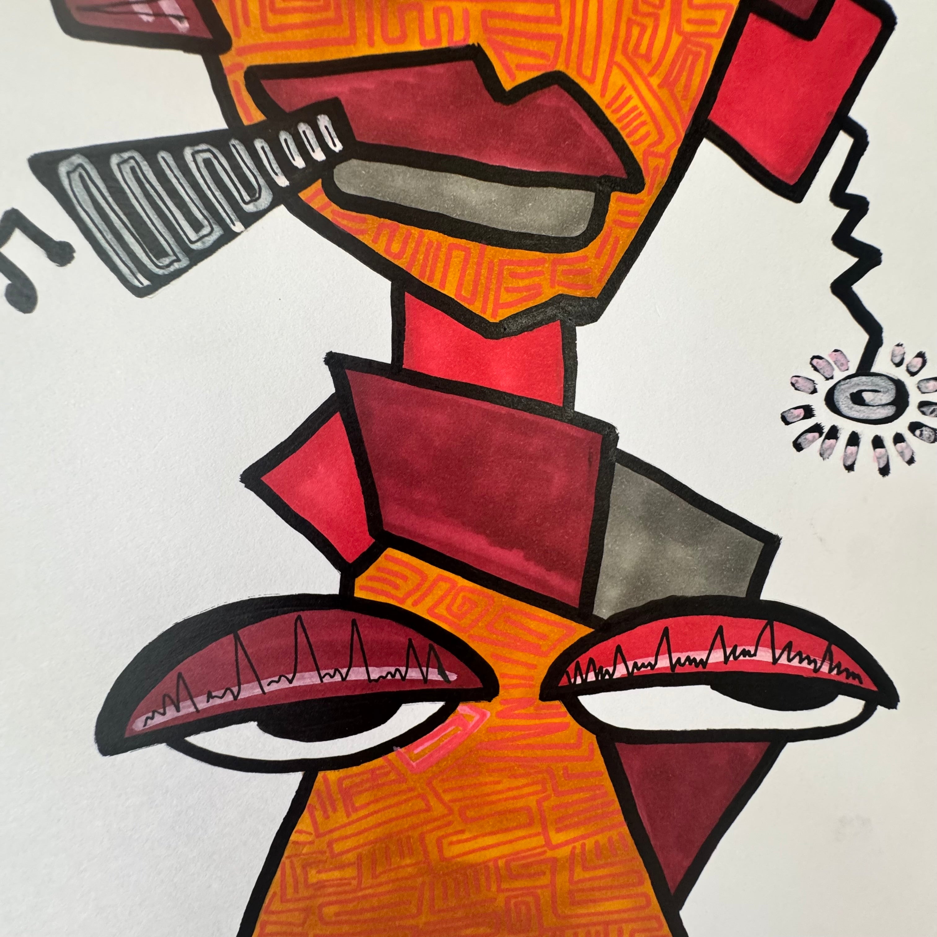 A4 Tekening Framed “De Pottenkijkers”