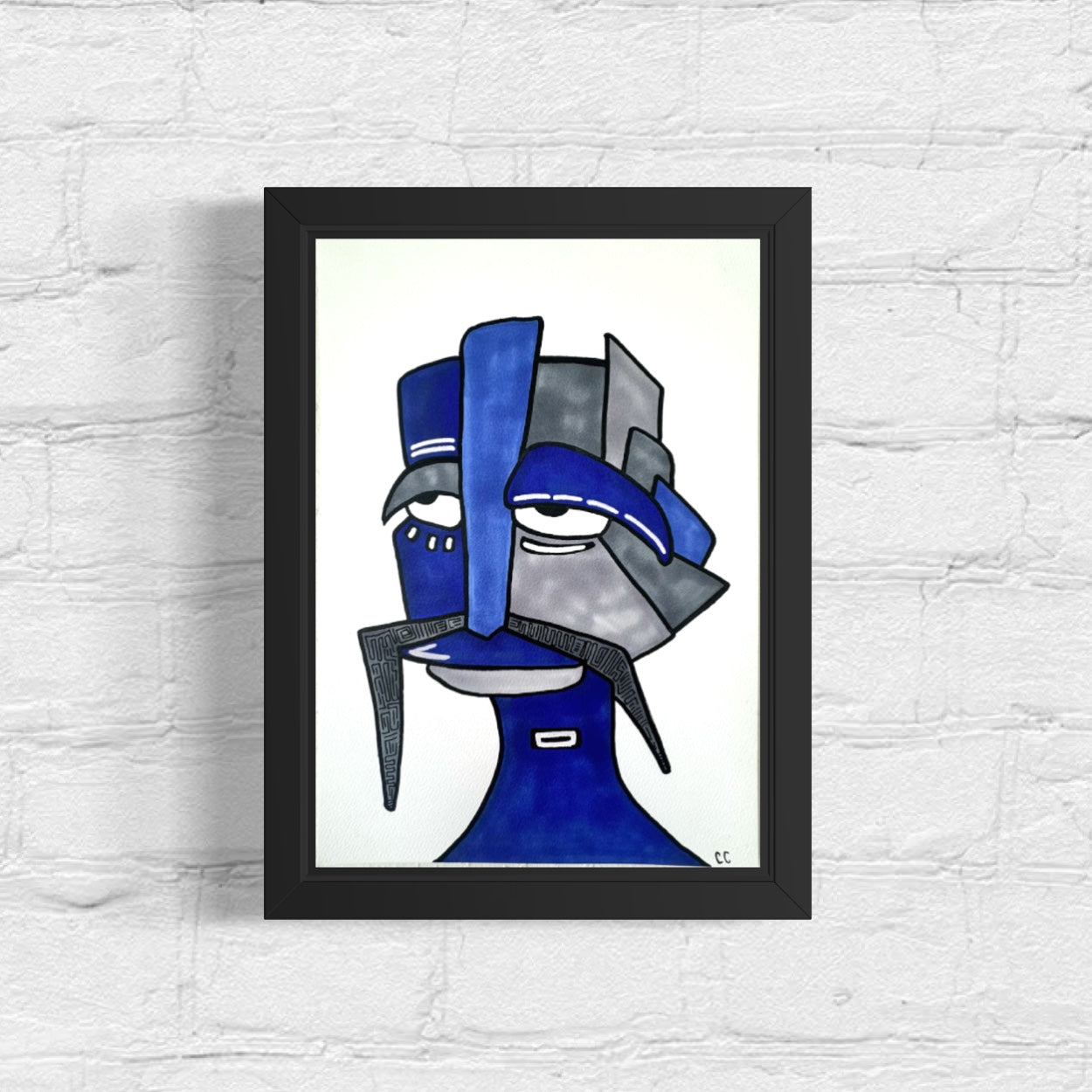 A4 Tekening “Blauwe Dinsdag”