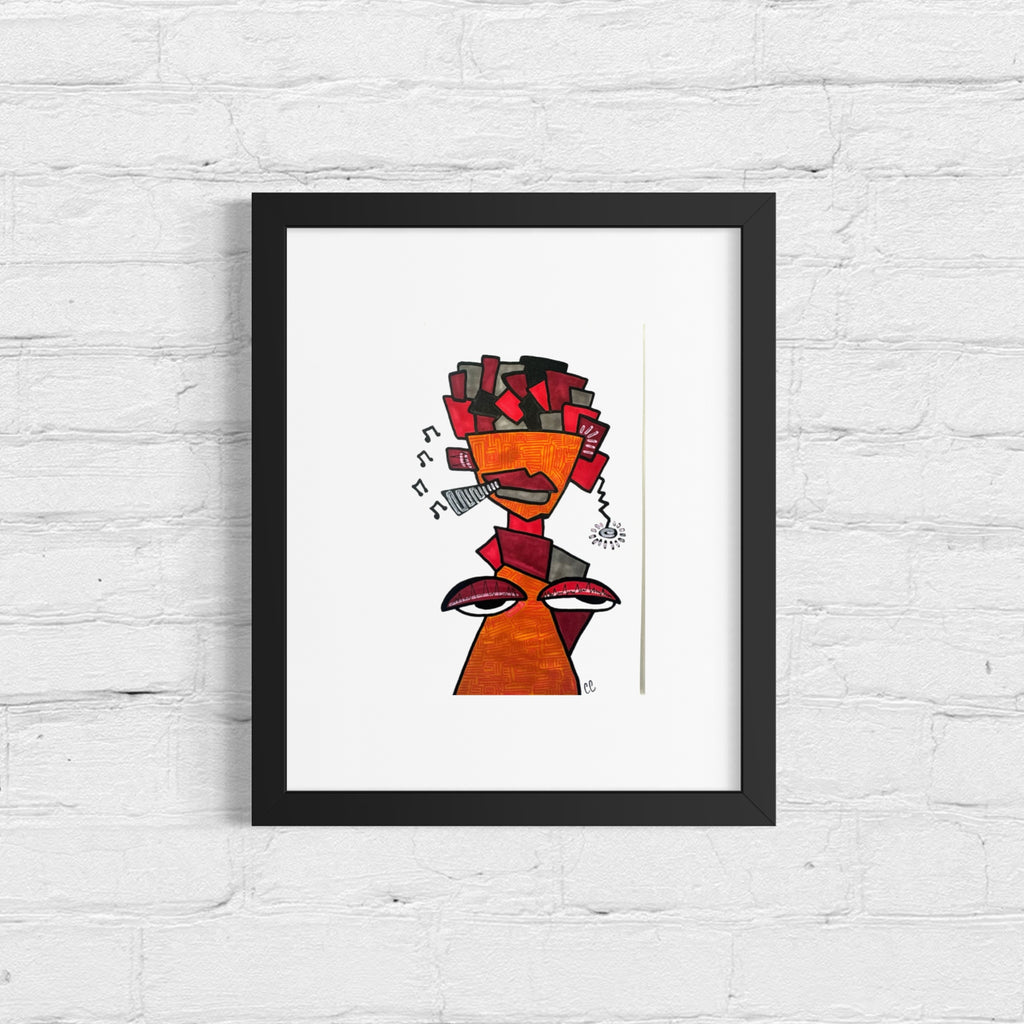 A4 Tekening Framed “De Pottenkijkers”