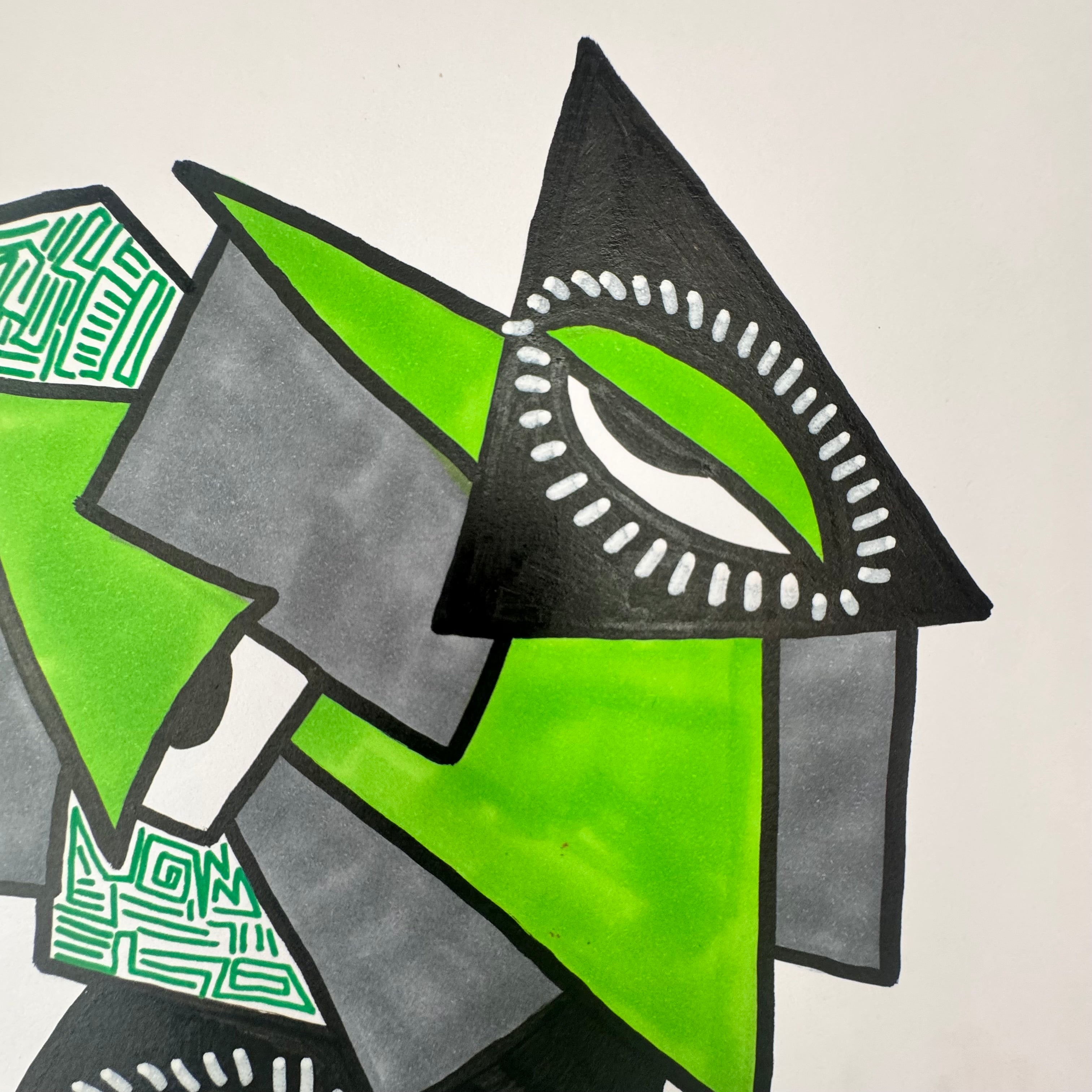 A4 Tekening “De Drie Ogen”