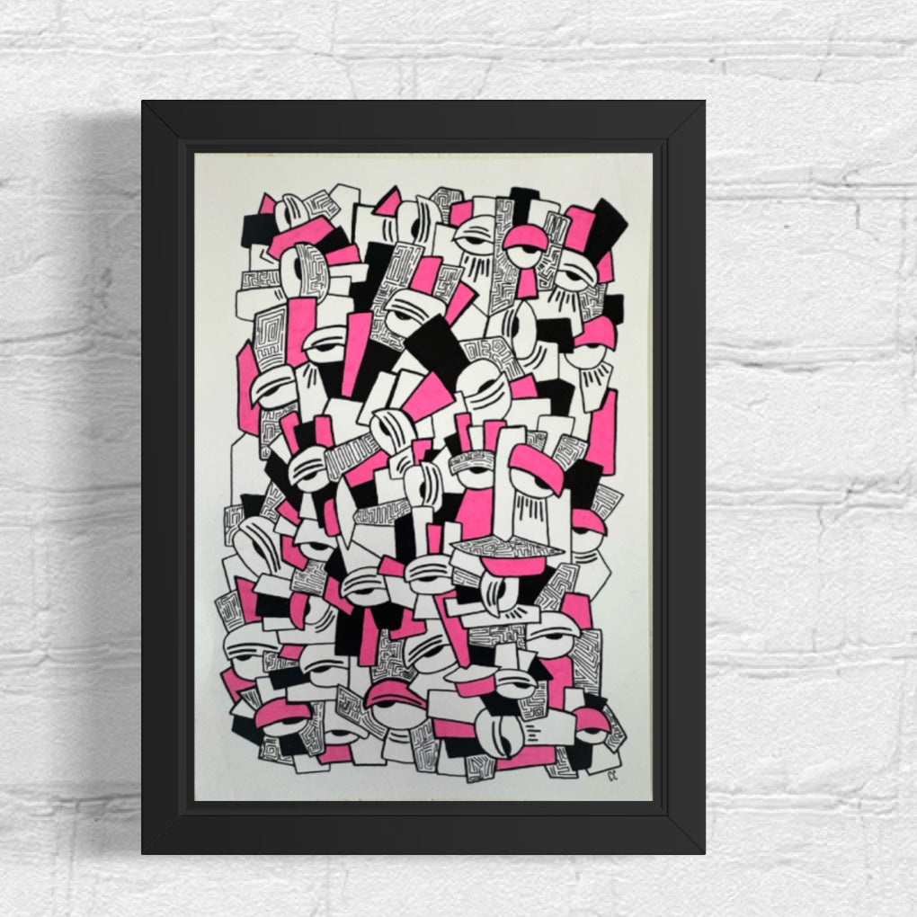 A4 Tekening “Gedachtes in de Sleutelstad”