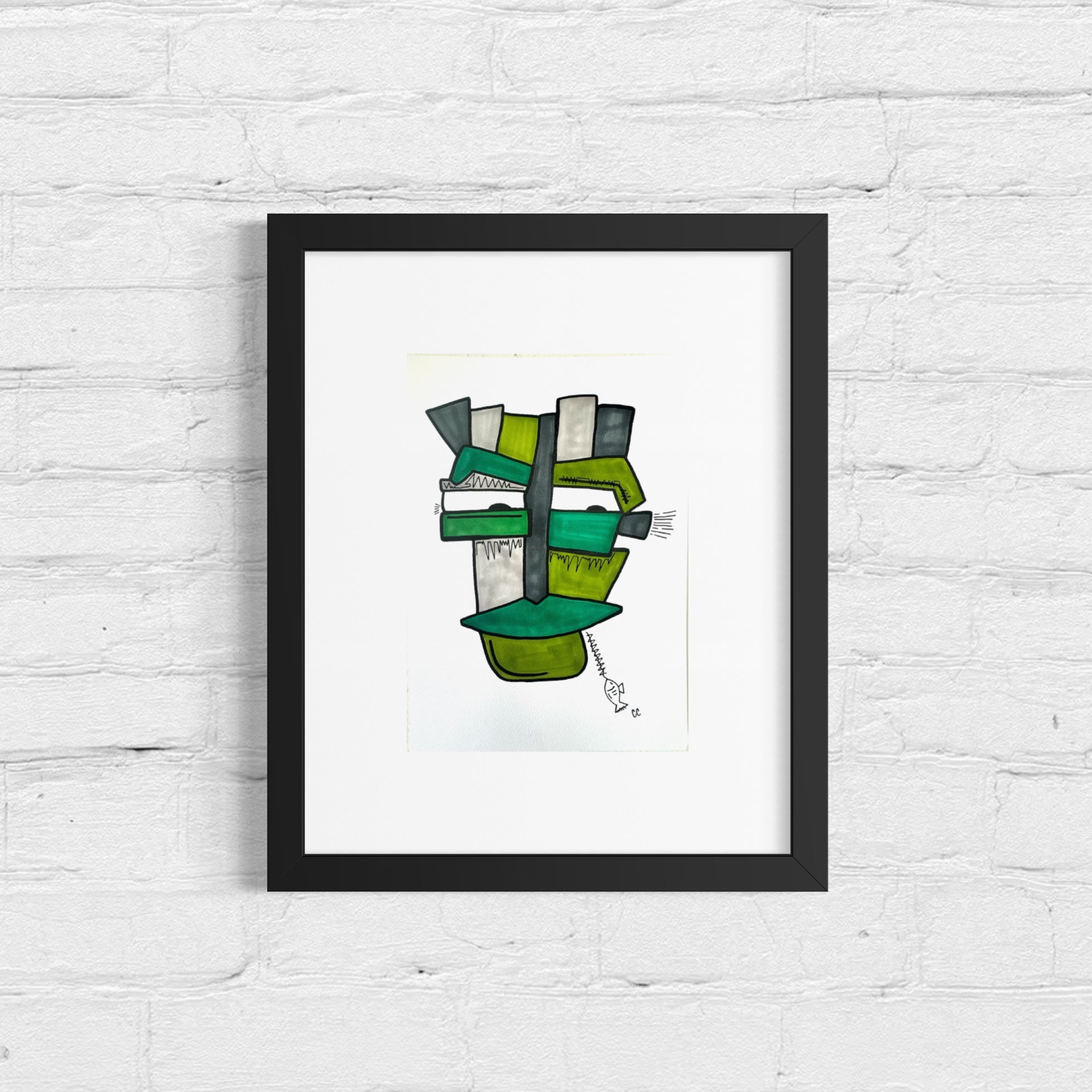 A4 Tekening “Het Weggegeven Gras”
