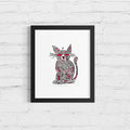 A4 Tekening “De Denkende Kat”